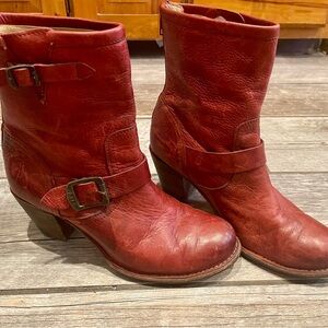 Frye Rust Leather Ankle Boots